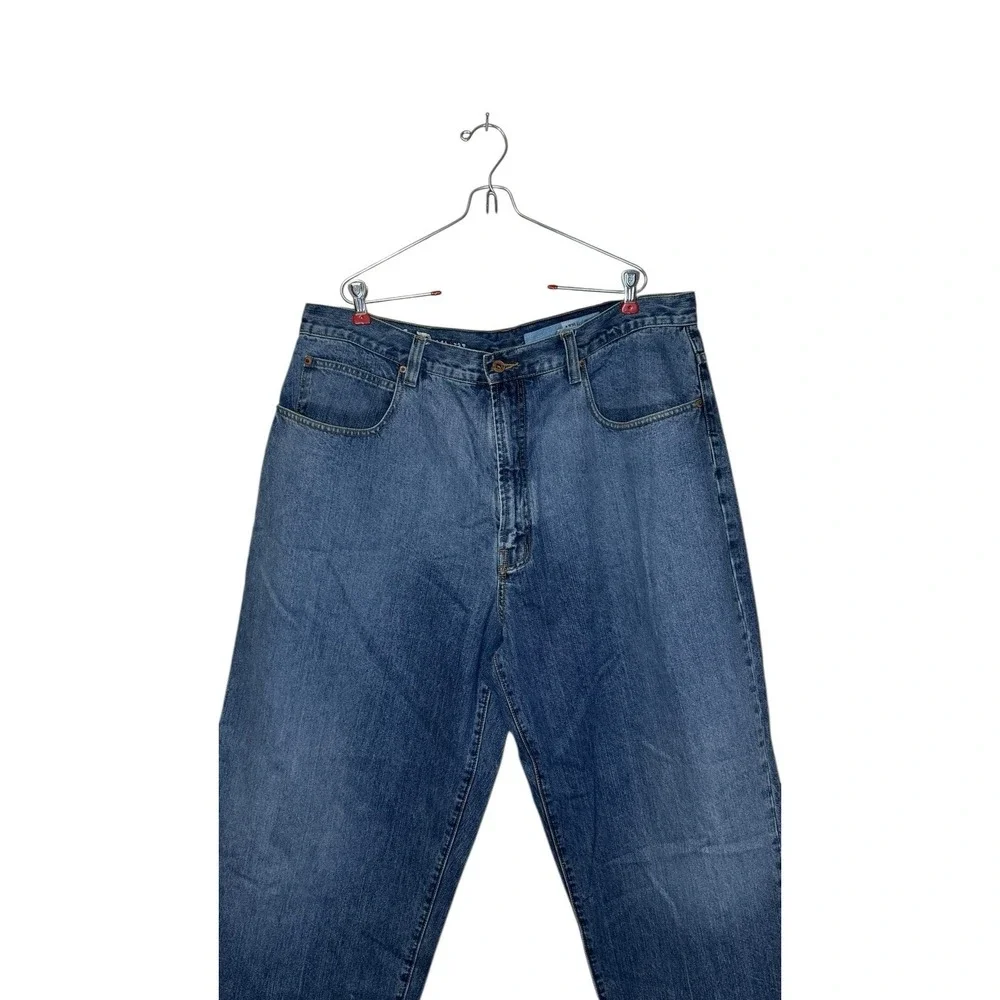 Azzure Men's Jeans Vtg. Y2K Hip Hop Streetwear Baggy Straight Fit Blue Sz. 40X34